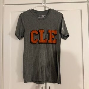 CLE Orange and Brown Cleveland Browns Graphic T-shirt